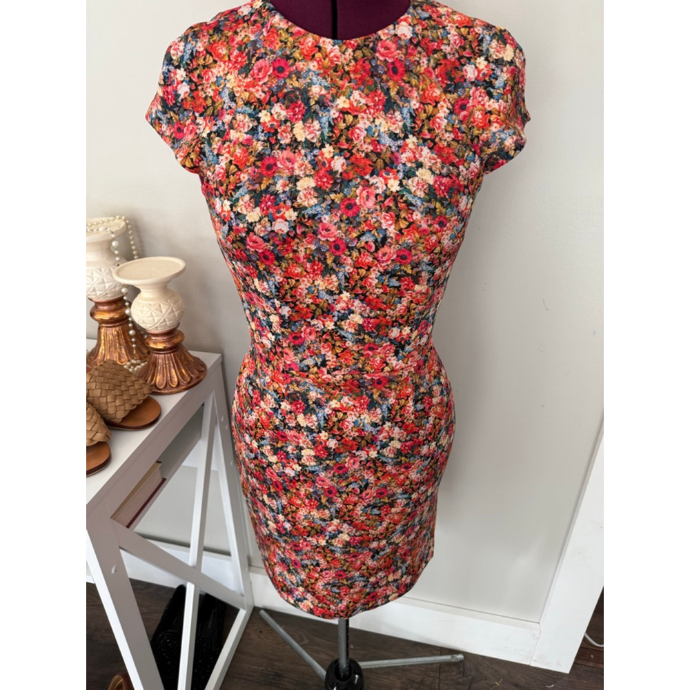 Zara Floral Bodycon Mini Small